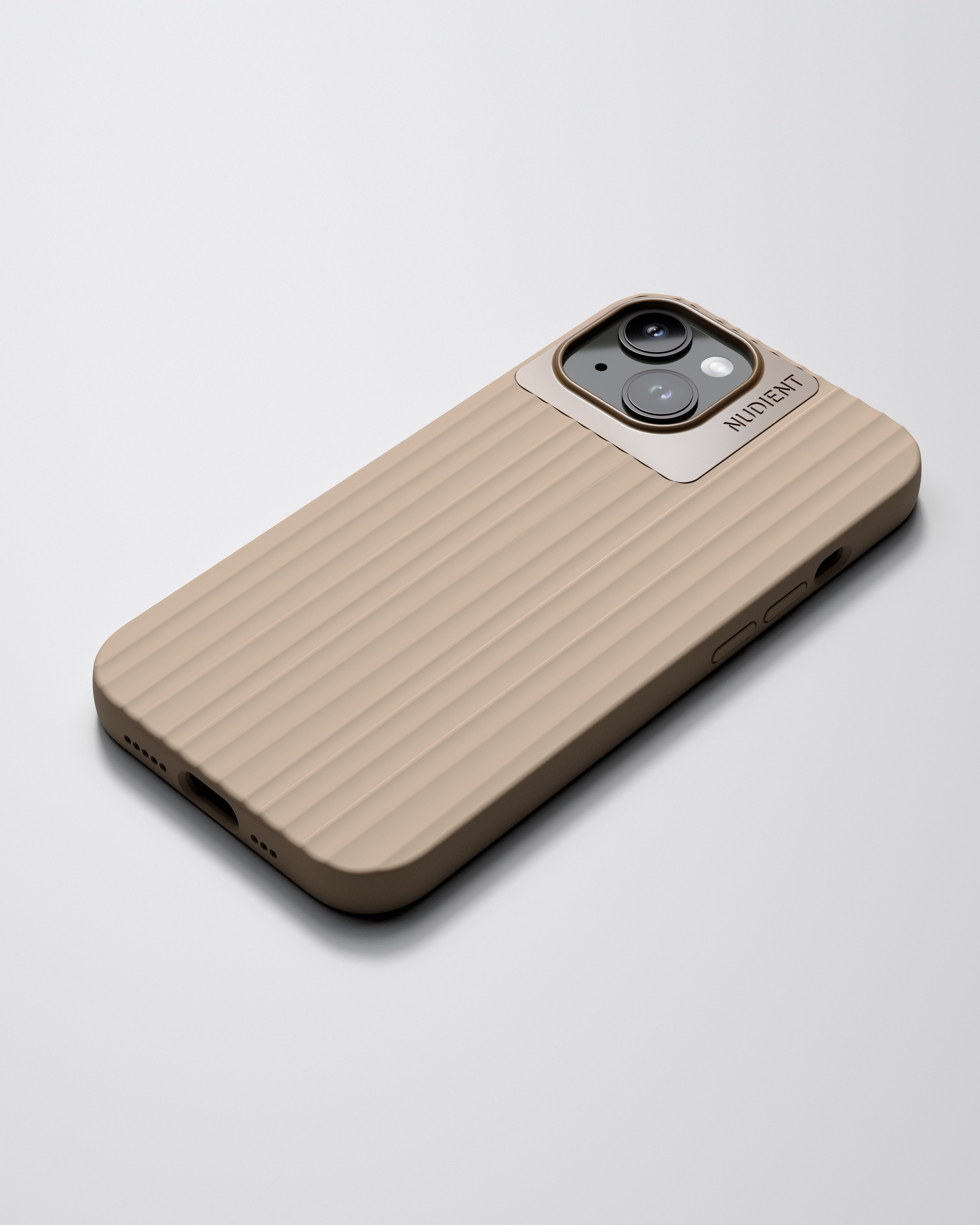 iPhoneアクセサリー NUDIENT Bold Case Linen Beige Bold Case - Linen Beige - iPhone 14 – NUDIENT